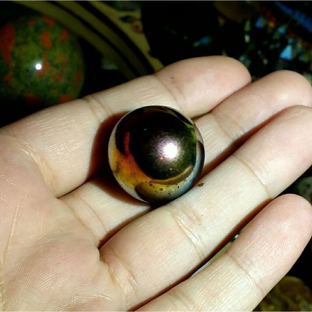 1pc. Titanium Magnetic Hematite Sphere - Picture 2 of 3